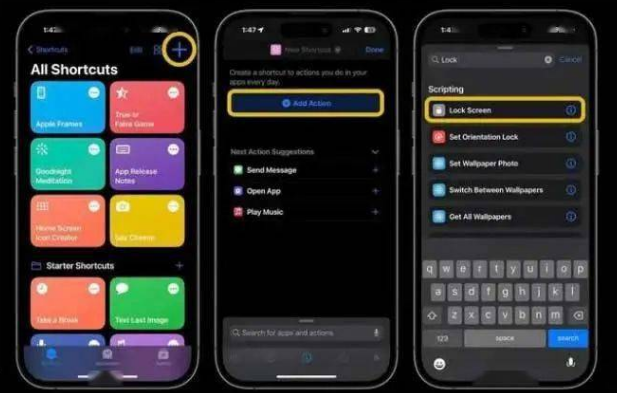 梓潼苹果14锁屏维修店分享iPhone14升级iOS16.4后如何创建锁屏快捷方式 